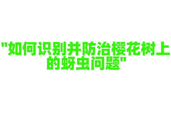 "如何识别并防治樱花树上的蚜虫问题"